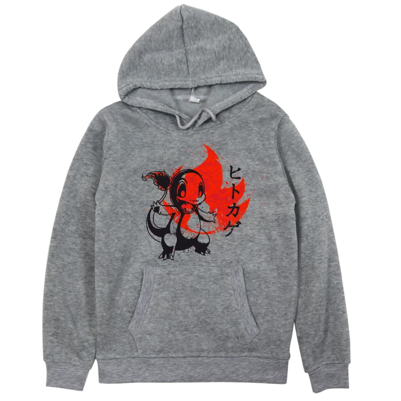 Hoodies 1 Новые толстовки с капюшоном для мальчиков и девочек с изображением покемона Пикачу; Детские зимние плотные толстовки; Бархатные Топы для малышей; костюм - Цвет: Hoodies 1