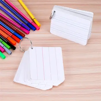 

3pcs Double-sided English Word Blank Card Practical Thickened Pinyin Card for School Student (White)