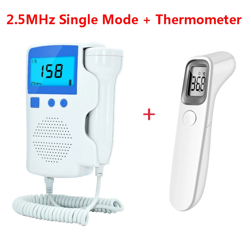 2.5MHz single Ther OLIECO, 3,0 МГц, Доплер для беременных, домашний, пренатальный, сердцебиение ребенка, Звуковой Монитор, ЖК-дисплей, поркет, фетальный допплер, бытовой, без излучения, CE - Цвет: 2.5MHz single Ther