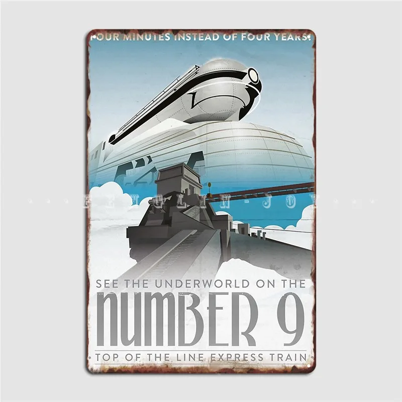 Grim Fandango Travel S Number Nine Metal Platform Poster Club Home Bar Cave Personalizza Wall Decor Tin Sign Poster