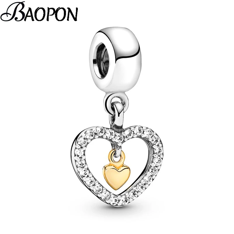 2 шт./лот Серебряный Классический Forever my подвеска в форме сердца fit Pandora Браслеты
