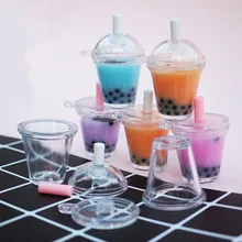 Boba чай 3D миниатюрный пузырь молоко чайная кукла дом напиток кабошон мини еда ювелирные изделия DIY Kawaii поставки Смола плесень ювелирные изделия инструменты