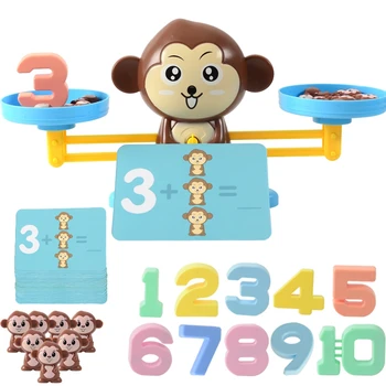 

Children's Early Education Monkey Digital Balance Scale Toy Early Learning Balance Children Enlightenment Digital Addition and S