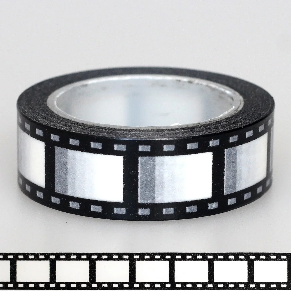 1X 15 мм лента черно белая пленка для печати и скрапбукинга DIY стикер декоративная