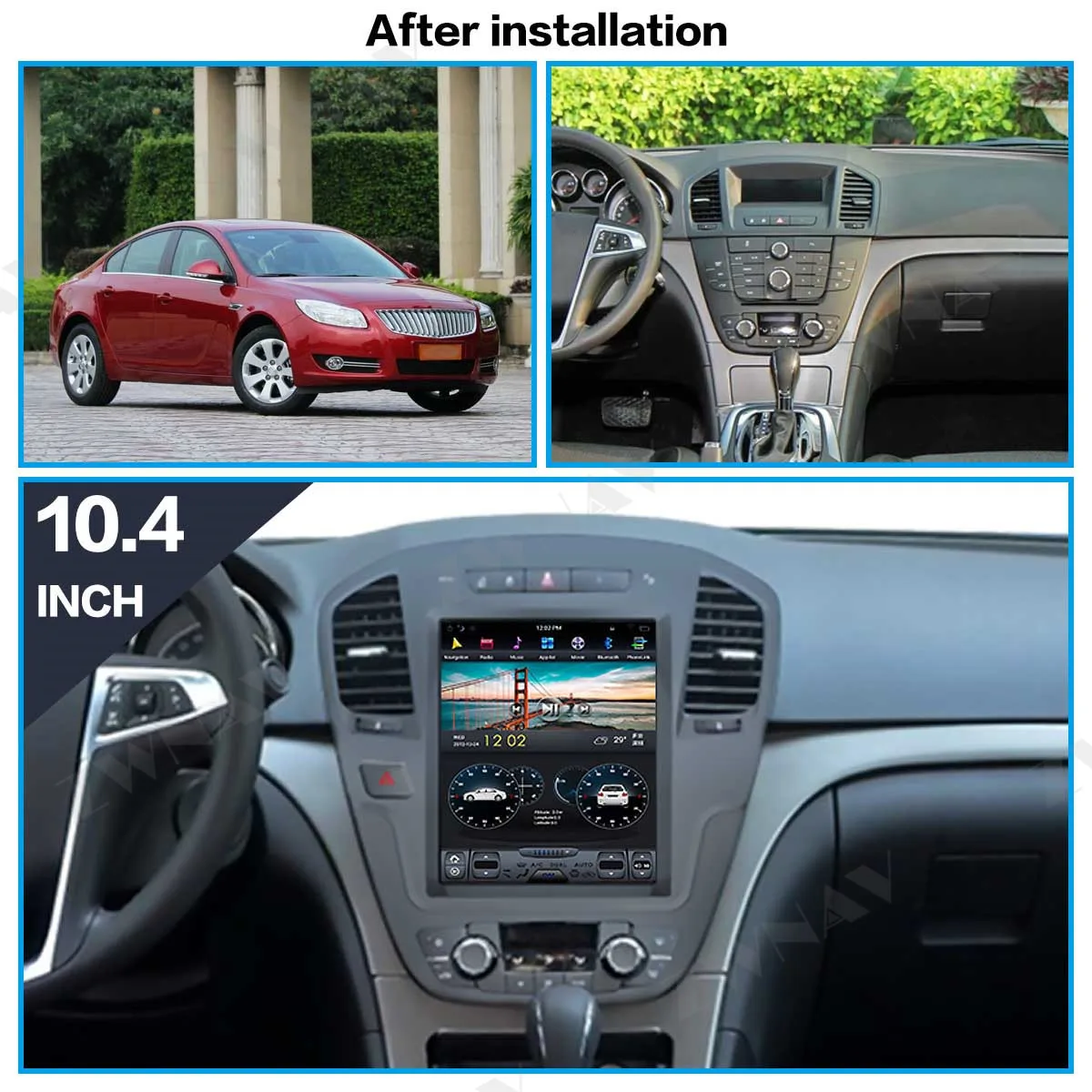 DSP Carplay vertical Tesla screen Android 9.0 Car Multimedia Player For Buick Regal 2008-2013 GPS Radio Auto stereo map headunit