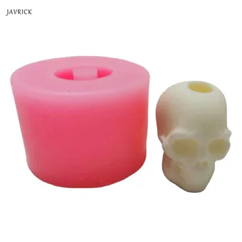 

Handmade 3D Human Skull Shape Silicone Straw Topper Mold Skull Sucker Straw Decor Resin Casting Mold Art Craft Tools