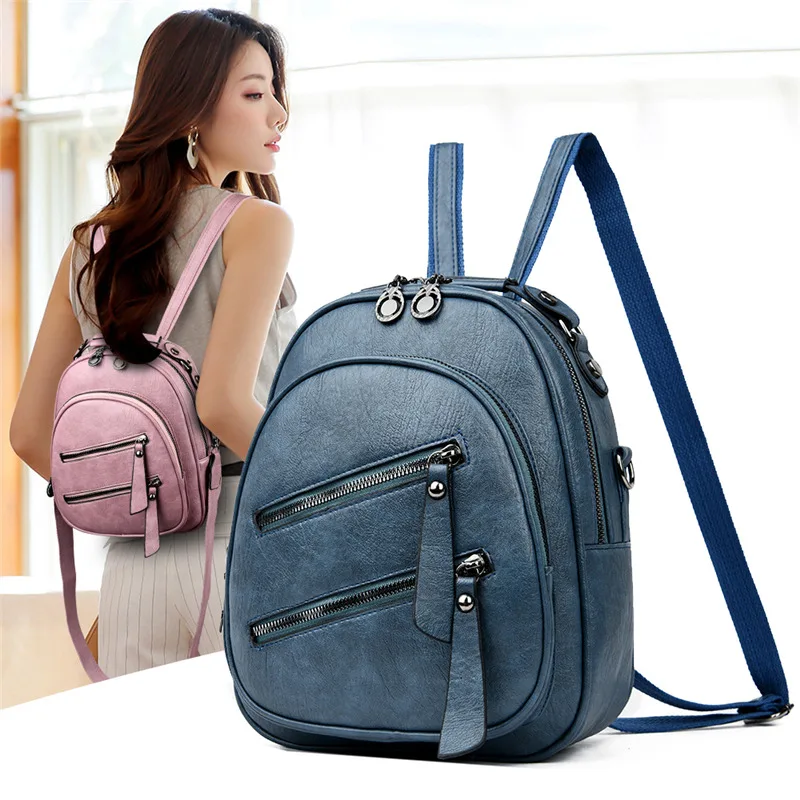 

Women Leather Mini Backpack Purse for Female Tote Backpack Shoulder Bag Small School Travel Back Pack for Teenage Girls Packbag
