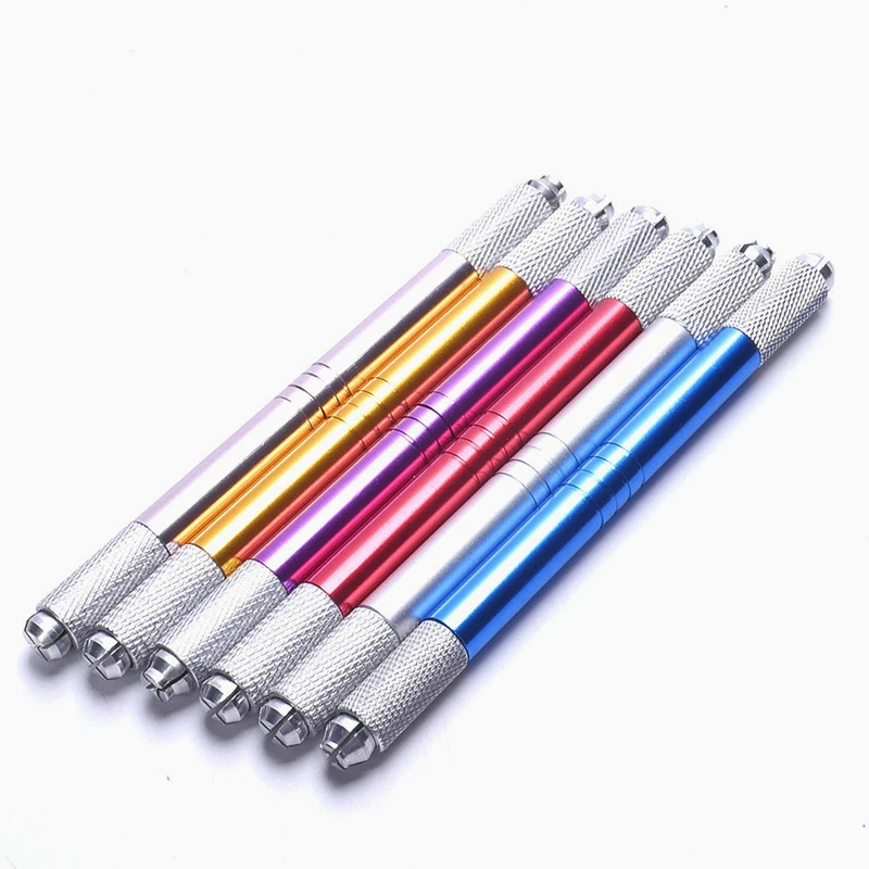 

1Pc Metal Professional Double-end Eyebrow Tattoo Pen Men Women Makeup Manual Permanent Body Tattoo Accesories