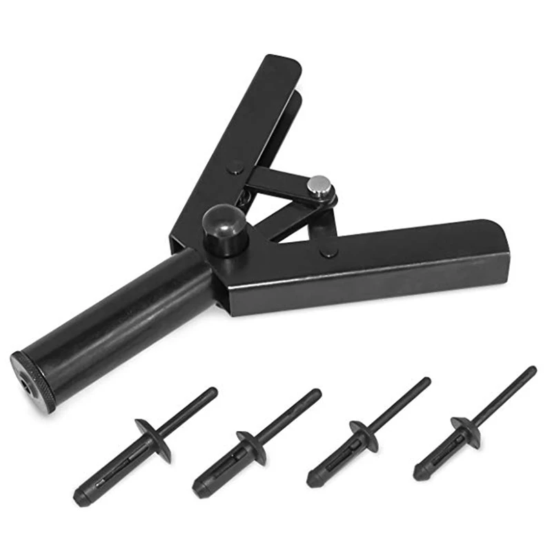 Best 41 Pc Assorted Plastic Rivet Machine Puller Set Hand Tool W / 40 Poly Rivet