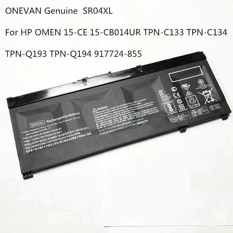 Новинка аккумулятор onwan SR04XL SR03XL для HP OMEN 15-CE 15-CB 15-CE015DX 15-CB014ur Женская строчка 917724-855 |