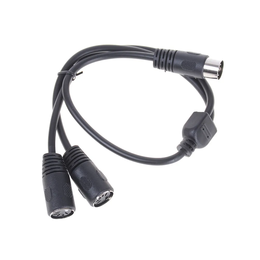 1 шт. оптовая продажа 5-контактный MIDI-разъем DIN штекер на 2x Женский Y-разветвитель