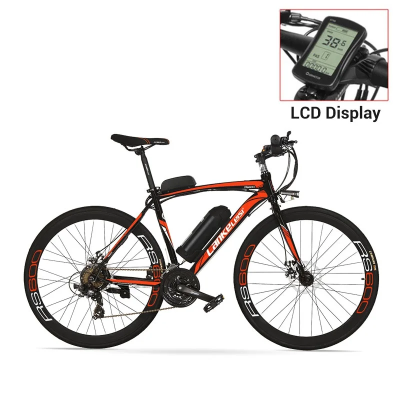 Lankeleisi RS600 дорожный велосипед электрический 48В 300 Вт eBike10AH/15AH/20AH батарея 21 скорость