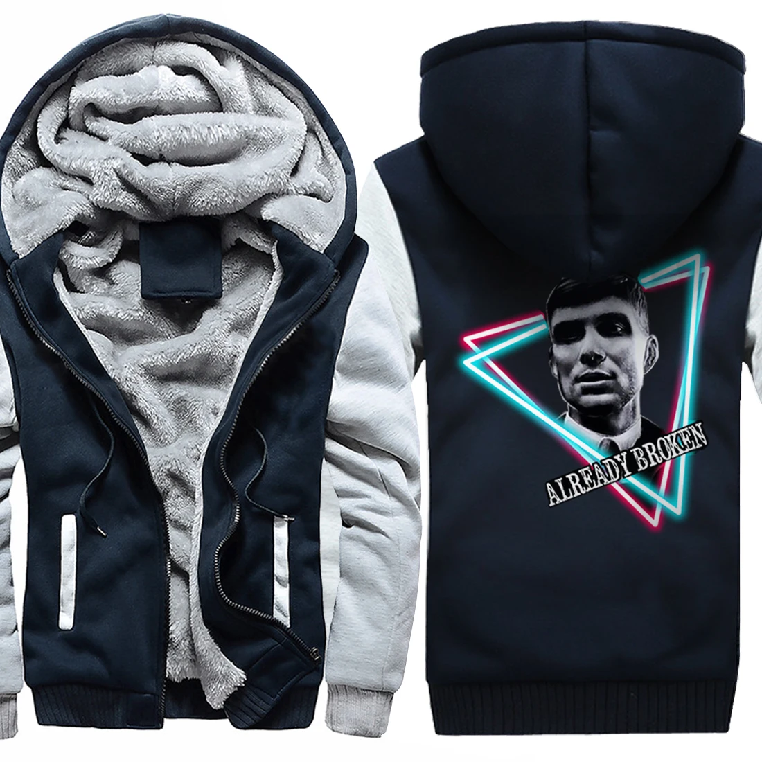 

Fashion Man Thick Fleece Hoodie Jackets Winter Keep Warm Zipper Thicken Coats 2020 Male Casual Loose Raglan Streetwear Hoody