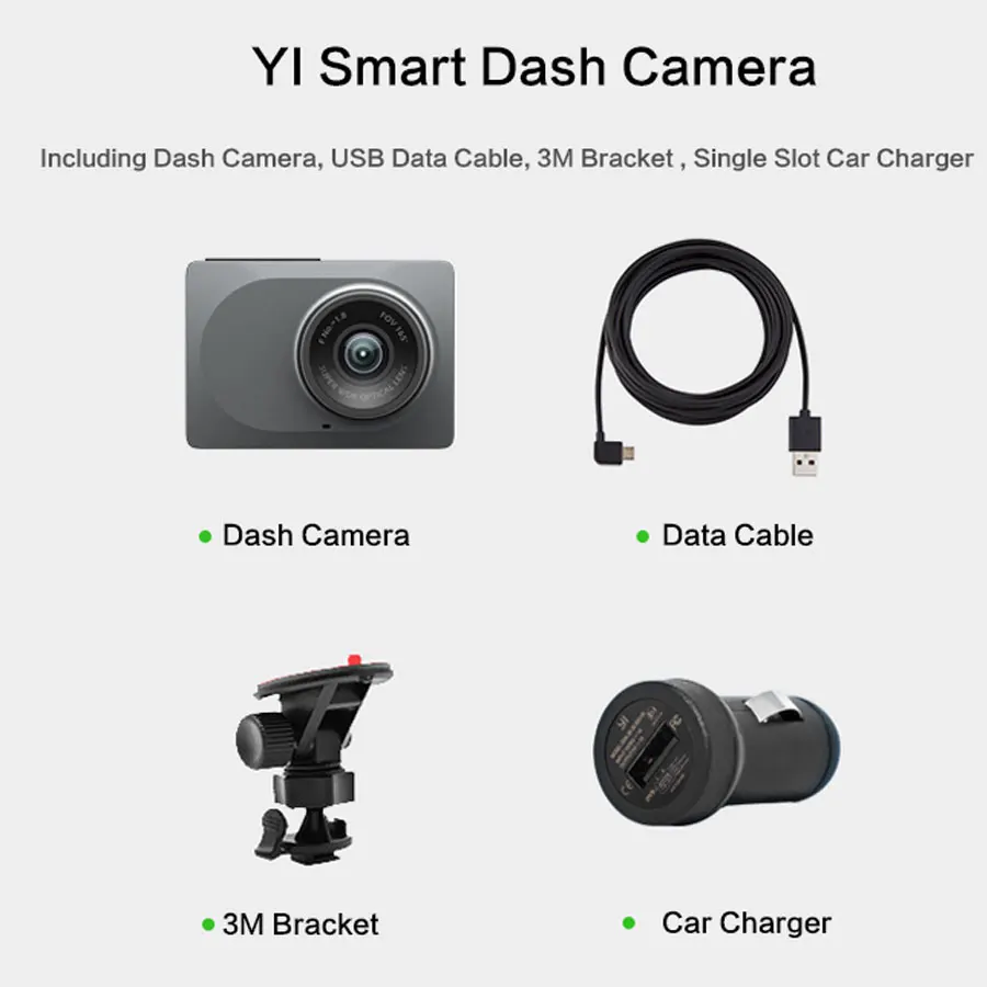 Skup Oryginalny Yi Smart kamera na deskę rozdzielczą Night Vision kamera samochodowa Dvr 1080P 2.7 \