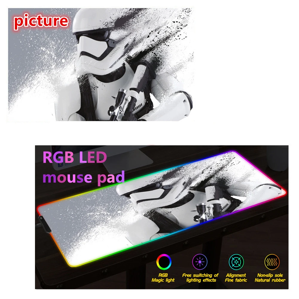 FFFAS RGB светодиодный коврик для мыши индивидуальный самостоятельного