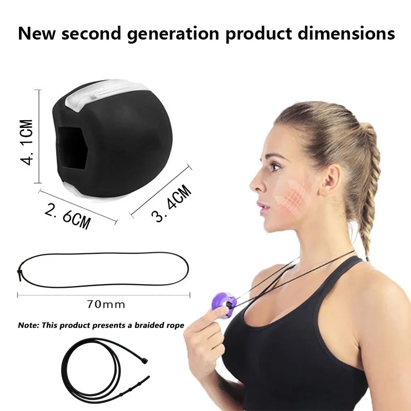 Fitness Jawline Trainer Cheekbone Double Chin Reducer Face Masseter Jaw Exerciser Muscle Chew Ball Chew Bite Breaker Training jaw exerciser chin line exerciser