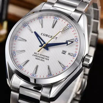 

41mm Corgeut Illuminate Stainless Steel Miyota Automatic Machinery Sapphire Glass Waterproof Steel Belt mechanical wristwatches