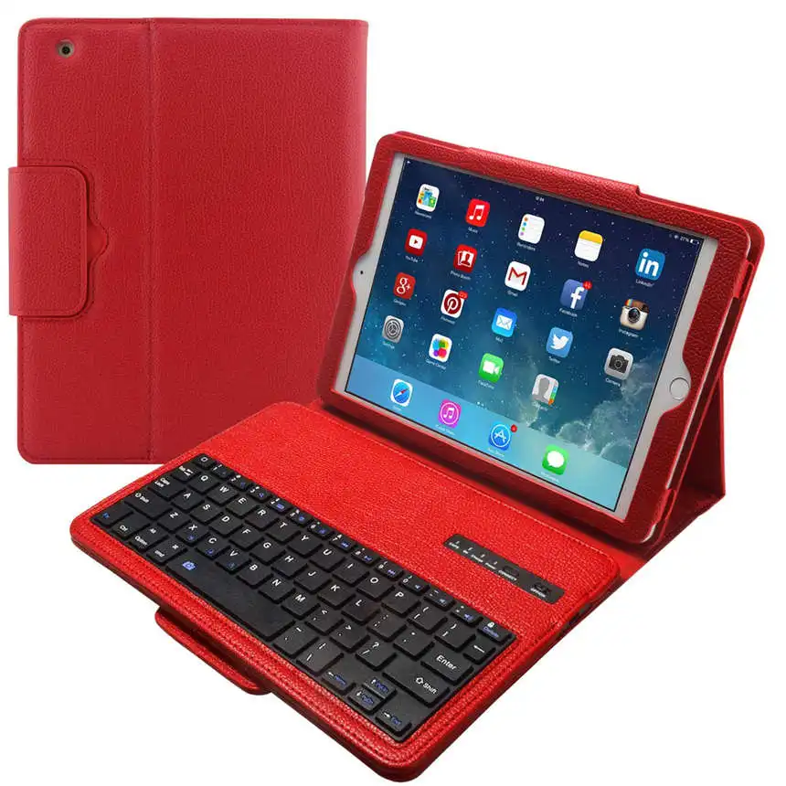 Магнитная Bluetooth клавиатура Coque для iPad 2 iPad 3 iPad 4 чехол из искусственной кожи Складная подставка Funda для iPad 2/3/4 крышка клавиатуры - Color: Red