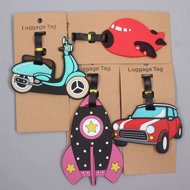 

Travel Accessories Creative Luggage Tag Rockets Cute Silica Gel Suitcase ID Addres Holder Baggage Boarding Tags Portable Label