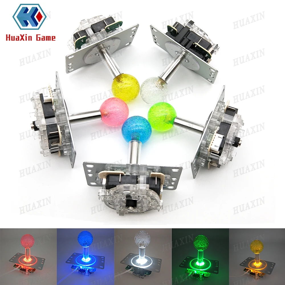 Classic Arcade DIY Kit 5V LED Lights Illuminated 5Pin 8Way Copy SANWA Joystick For Machine Mame Jamma PC Pandora Box Game | Спорт и