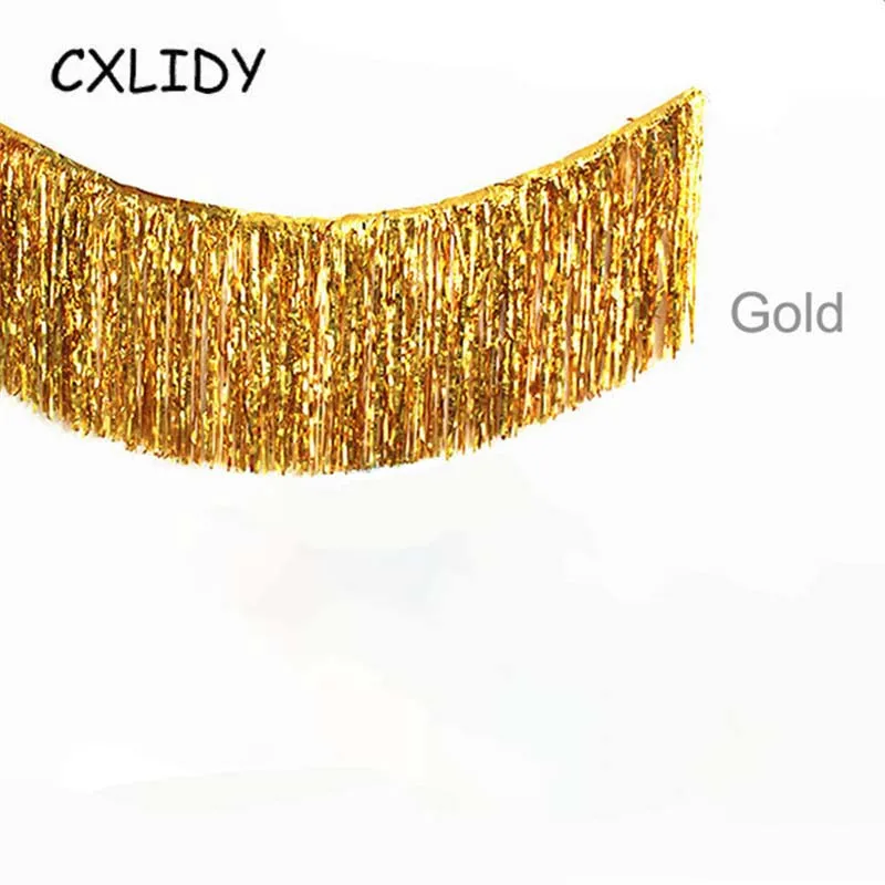 120x35cm Tassel Door Rain Curtains Metallic Foil Fringe Curtain Party Wedding Backdrop Decorations Metallic Tassels SAD16 (5)