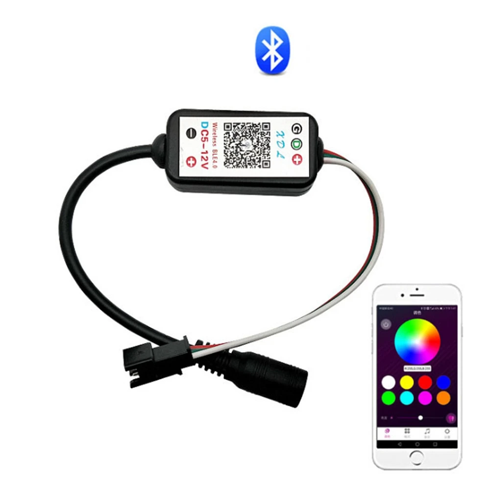 Blutooth светодиодных регулятор линейного светильника для WS2812B WS2811 SK6812 3Pin светодиодные полосы DC5V-12V