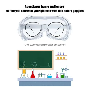 

Medical Safety goggles fully closed breathable glasses dust-proof Anti-Fog labor-proof transparent isolation eye mask