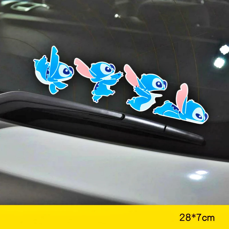 Dawasaru Car Decoration Cartoon Stitch Sticker Cover Scratches Decal for Hyundai Accent I30 I35 Santa Fe Solaris Elantra Parts