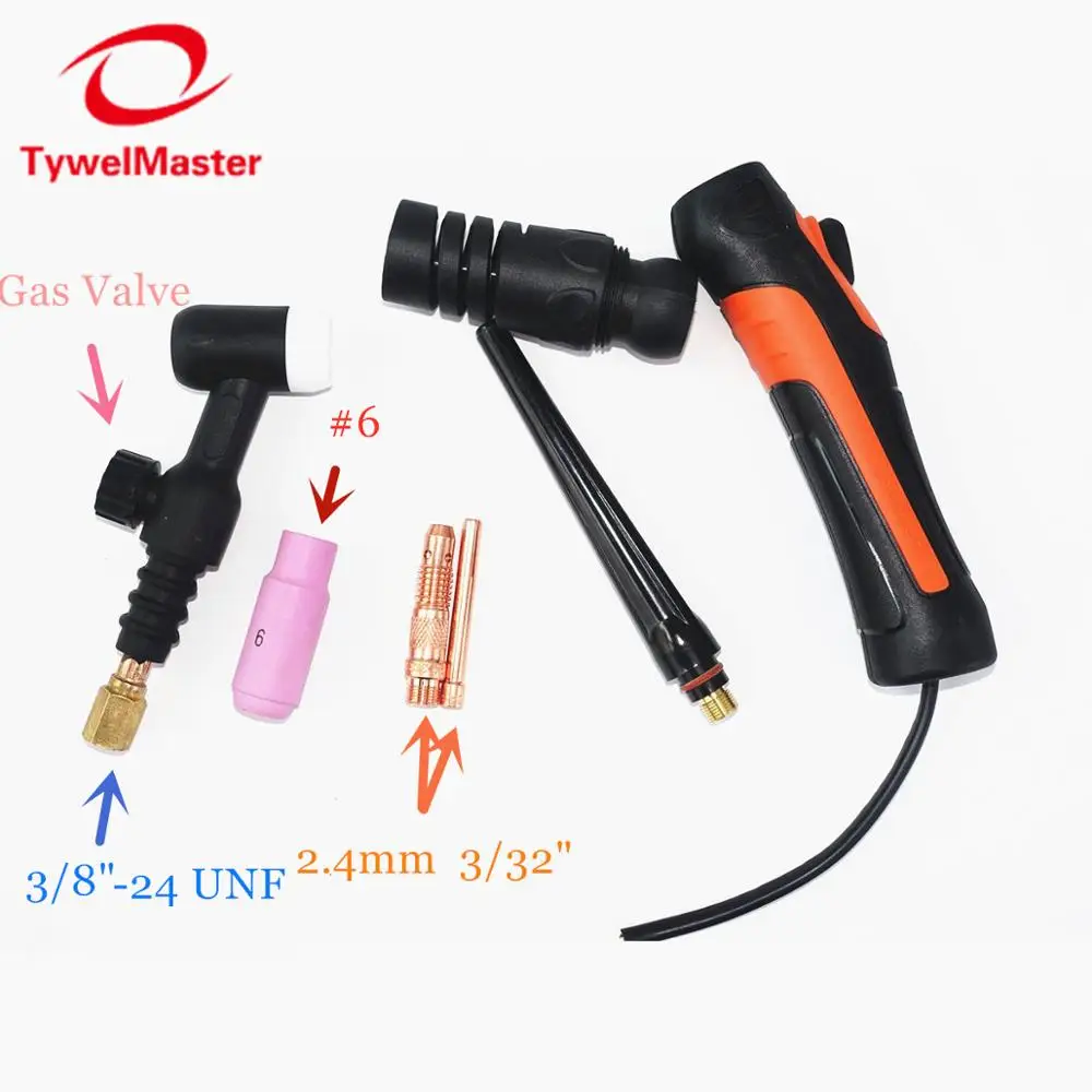 Профессиональный WP17V TIG факел GTAW газовая Вольфрамовая дуговая Сварочная горелка WP17 аргон с воздушным охлаждением WP-17 газовый клапан TIG сварочный фонарь