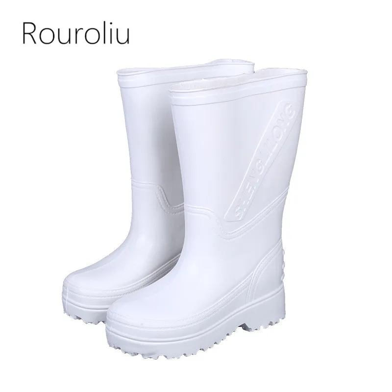 Men Autumn Winter EVA Rain Boots Lovers Outdoor Light Comfort Waterproof Work Shoes Couple's Thick Platform Rainboots