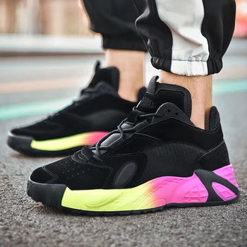 

Casual Shoes Men Breathable High Top Sneakers Men Chunky Dad Shoes Wear-resistant Tennis Trainers Male Increasing Sports Shoes