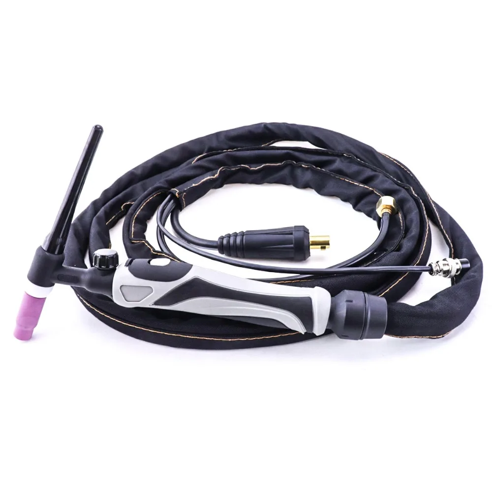 Antorcha o soplete de soldadura TIGWP17-FV-WP-17 Flexible arco de tungsteno refrigerado por aire, (3.7m (12.1ft))