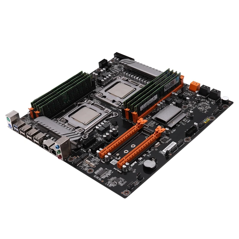 Комплект материнской платы X79 LGA2011 с двумя процессорами Intel E5 2689 4x8 ГБ 32 1600 МГц DDR3 ECC