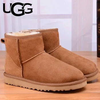

UGG Boots Men Original 5854 Classic Mini Boot Ugged Fur Warm Winter Boots Men's Classic Short Sheepskin Snow Boot