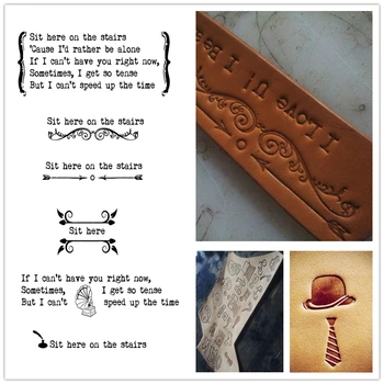 

Vintage typewriterl letters sets Hand-work carving punches stamp craft with leather carving tools