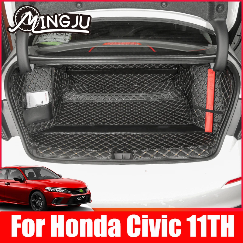 Tapis Coffre ArrièRe Voiture PersonnaliséS à Couverture ComplèTe, Pour  Hon-da Civic 2014-2015, Tapis Doublure Coffre Cuir, Doublures Plateau  Chargement, Tapis AntidéRapants Anti-Rayures ImperméAbles : : Auto  et Moto