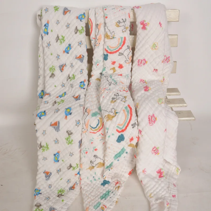 

Six-layer Pure Cotton Children's Quilt Baby Bath Towel Seersucker Blanket Infants Towel Blanket Pleated Blanket BABY'S BLANKET