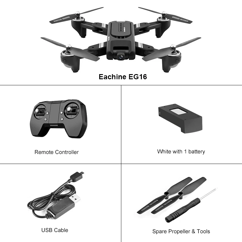 Eachine EG16 WINGGOD gps 5G WiFi FPV с 4K HD камерой оптическое рассредоточенное позиционирование Радиоуправляемый Дрон Квадрокоптер RTF приложение следующий режим - Color: 1 Battary