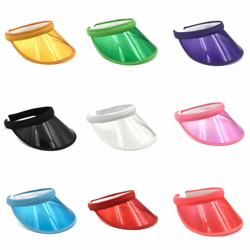 Men Women Unisex Plastic Visor Sun Hat Golf Casual Adjustable Sports