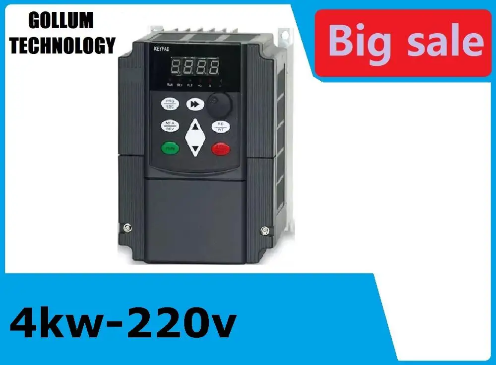 220V 4KW Frequency Inverter Variable Converter 4kw inverter for Water Pump Motor 220v 1 phase input 3 AC Drives | Обустройство дома