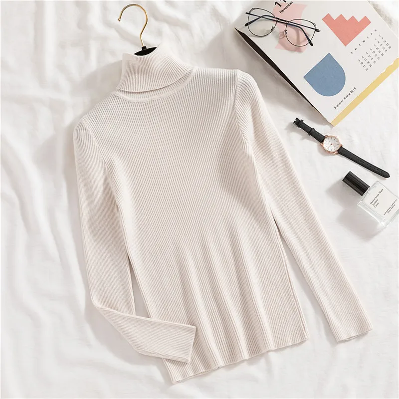 2019 Autumn Winter Women Sweaters Turtleneck Long Sleeve Sueters de mujer moda maglioni donna ropa de invierno para mujer
