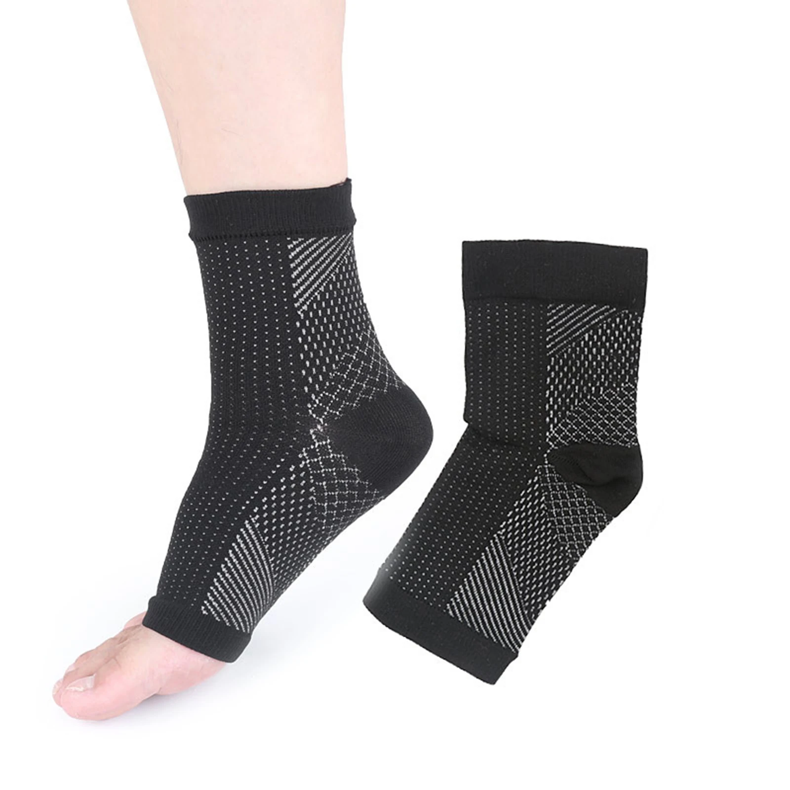 1 Pair Ankle Brace Sock Compression Socks Ankle Support Pain Relief Socks Foot Anti-Fatigue Compression Sport Running Yoga Socks