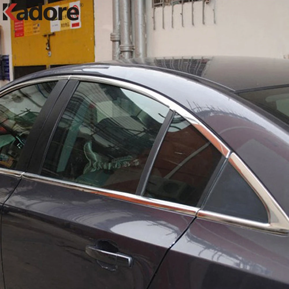 Для Chevrolet Cruze 2009 2011 седан из нержавеющей стали хромированная оконная рама отделка