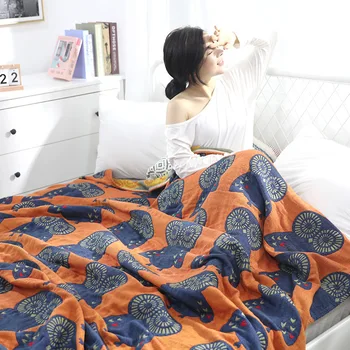

Nordic Style Towel Quilt Cotton Summer Sofa Blanket Siesta Air Conditioning Blanket Adult Gauze Quilt Sheets