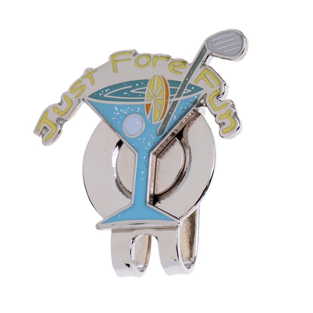 2pcs Detachable Golf Hat Clip With Removable Golf Ball Marker Cap Fit for Golf Cap Visor