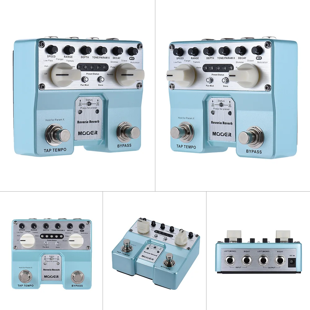 

Reverie Reverb Guitar Effect Pedal 5 Reverberation Modes 5 Enhancing Effects with Two Footswitch