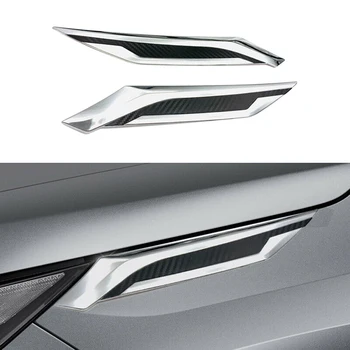 

CITALL ABS Chrome Car Exterior Front Head Light Lamp Eyelids Garnish Trim Cover Strips Decorative Fit For Toyota RAV4 2019