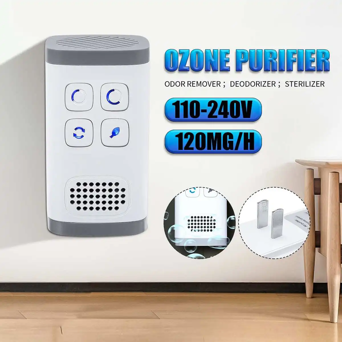 AC110-240v очиститель воздуха ионизатор генератор фильтр генератор озона очистки дома туалет дезодорант ПЭТ дезодорант