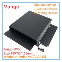 1 шт./партия настенный черный прессованный diy box 6063-T5 алюминиевый корпус индивидуальный сервис 155*32*155 мм для электронного устройства