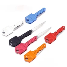 LLavero de campamento al aire libre, minicuchillo de bolsillo con apertura plegable, herramienta múltiple